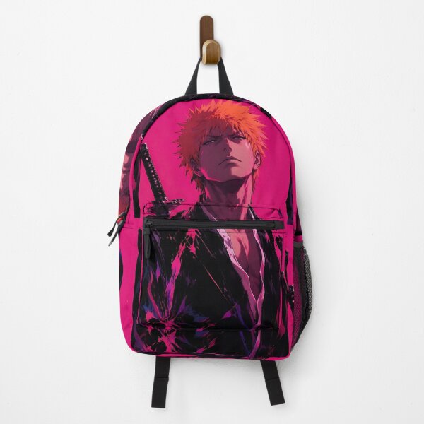 Item preview, Neon Orange-Haired Anime Swordsman | Dark Samurai Digital Art | Cyberpunk Warrior Print designed and sold by Dyan4.