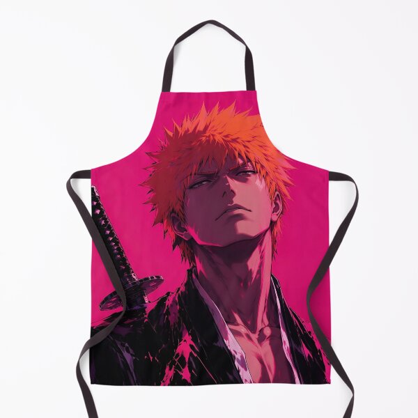 Item preview, Neon Orange-Haired Anime Swordsman | Dark Samurai Digital Art | Cyberpunk Warrior Print designed and sold by Dyan4.