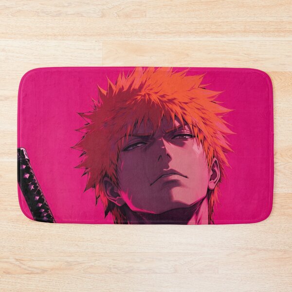 Item preview, Neon Orange-Haired Anime Swordsman | Dark Samurai Digital Art | Cyberpunk Warrior Print designed and sold by Dyan4.