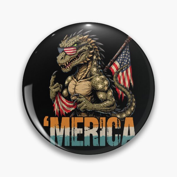 Item preview, 'Merica Kaiju Monster Patriotic Flag Design v1 designed and sold by DarylWelsh2024.