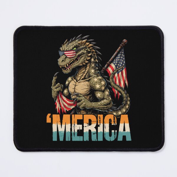 Item preview, 'Merica Kaiju Monster Patriotic Flag Design v1 designed and sold by DarylWelsh2024.