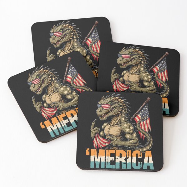 Item preview, 'Merica Kaiju Monster Patriotic Flag Design v1 designed and sold by DarylWelsh2024.