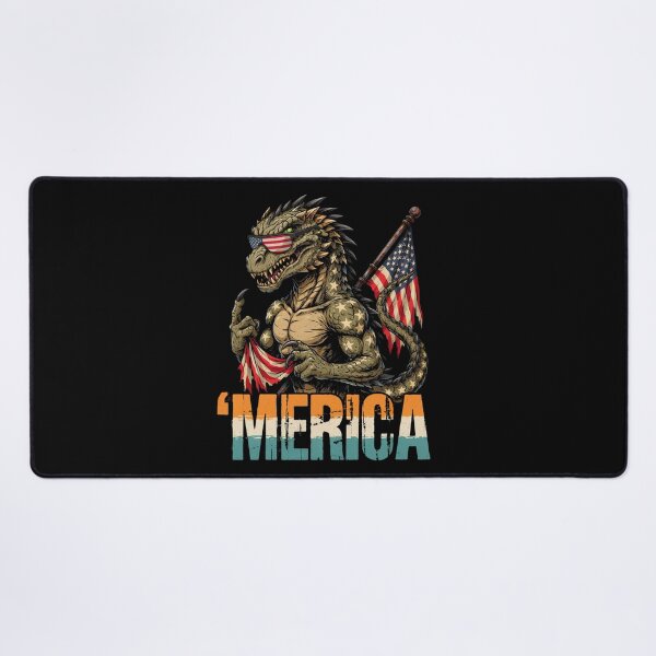 Item preview, 'Merica Kaiju Monster Patriotic Flag Design v1 designed and sold by DarylWelsh2024.