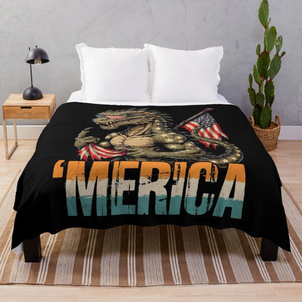 Item preview, 'Merica Kaiju Monster Patriotic Flag Design v1 designed and sold by DarylWelsh2024.
