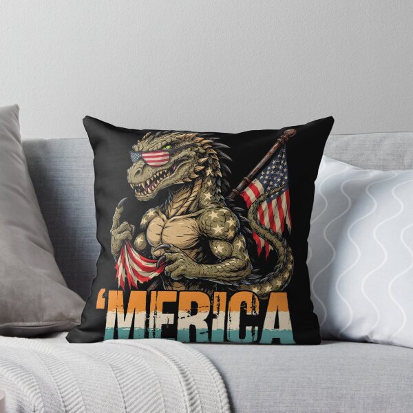 Item preview, 'Merica Kaiju Monster Patriotic Flag Design v1 designed and sold by DarylWelsh2024.