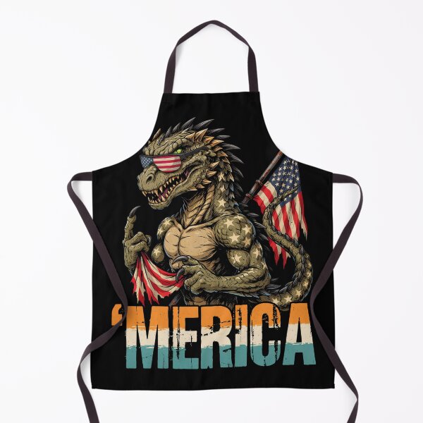 Item preview, 'Merica Kaiju Monster Patriotic Flag Design v1 designed and sold by DarylWelsh2024.