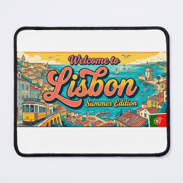 Item preview, Welcome to Lisbon Summer Edition | Retro Portugal Travel Poster Design designed and sold by NewDesignFR.