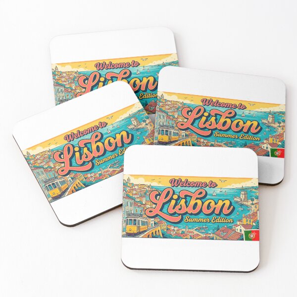 Item preview, Welcome to Lisbon Summer Edition | Retro Portugal Travel Poster Design designed and sold by NewDesignFR.