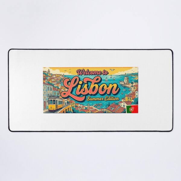 Item preview, Welcome to Lisbon Summer Edition | Retro Portugal Travel Poster Design designed and sold by NewDesignFR.