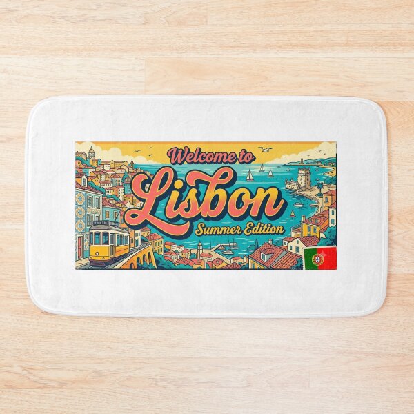 Item preview, Welcome to Lisbon Summer Edition | Retro Portugal Travel Poster Design designed and sold by NewDesignFR.
