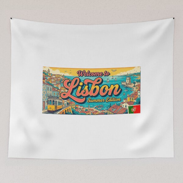 Item preview, Welcome to Lisbon Summer Edition | Retro Portugal Travel Poster Design designed and sold by NewDesignFR.