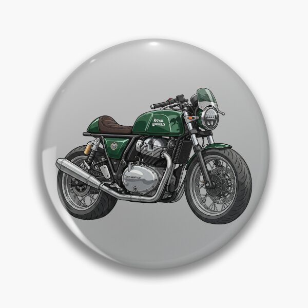 Item preview, British Racing Green Royal Enfield Continental GT 650 Cafe Racer Vector Illustration designed and sold by Motorline44.