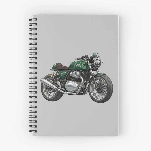 Item preview, British Racing Green Royal Enfield Continental GT 650 Cafe Racer Vector Illustration designed and sold by Motorline44.