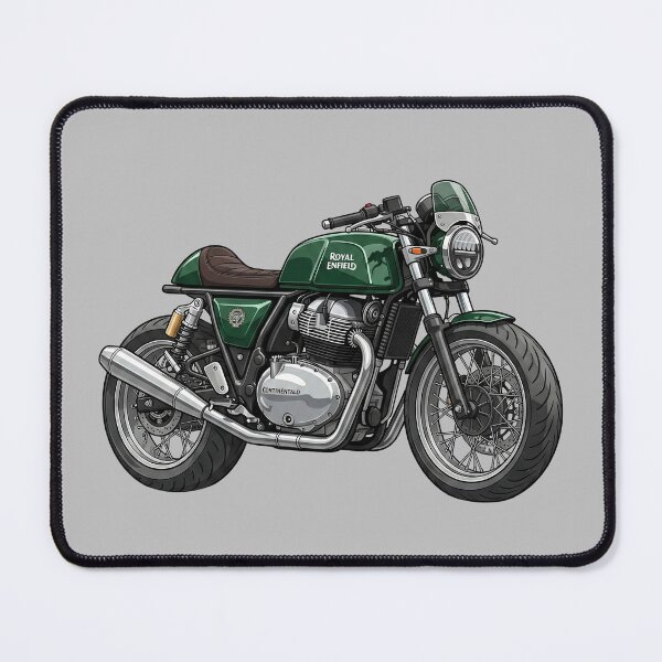 Item preview, British Racing Green Royal Enfield Continental GT 650 Cafe Racer Vector Illustration designed and sold by Motorline44.