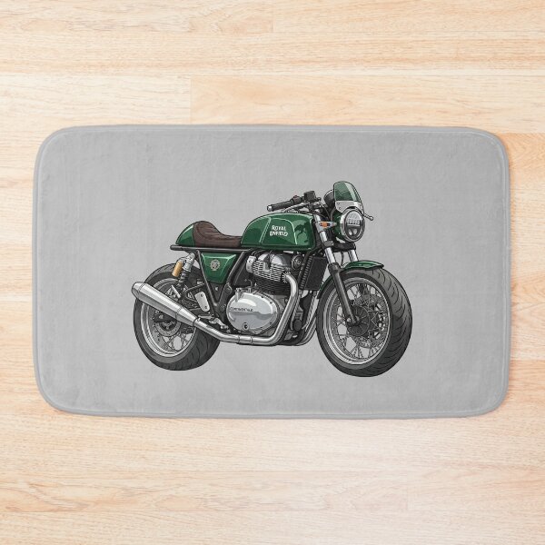 Item preview, British Racing Green Royal Enfield Continental GT 650 Cafe Racer Vector Illustration designed and sold by Motorline44.