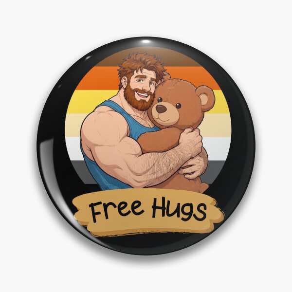 Item preview, Free Hugs | Gay Bear Teddy Bear Pride Illustration designed and sold by BrokenLabel.