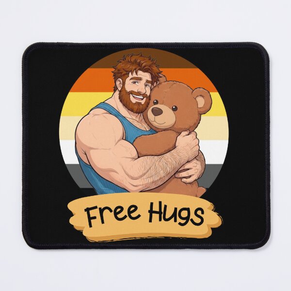Item preview, Free Hugs | Gay Bear Teddy Bear Pride Illustration designed and sold by BrokenLabel.