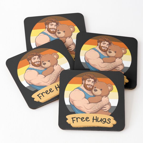 Item preview, Free Hugs | Gay Bear Teddy Bear Pride Illustration designed and sold by BrokenLabel.