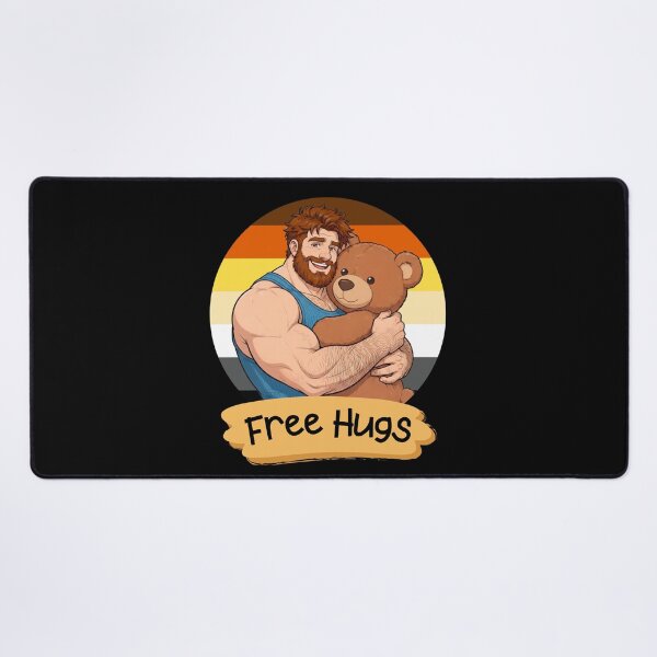 Item preview, Free Hugs | Gay Bear Teddy Bear Pride Illustration designed and sold by BrokenLabel.