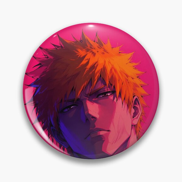 Item preview, Ichigo | Neon Orange-Haired Samurai Warrior | Dark Anime Aesthetic | Cyberpunk Digital Art Print designed and sold by Dyan4.