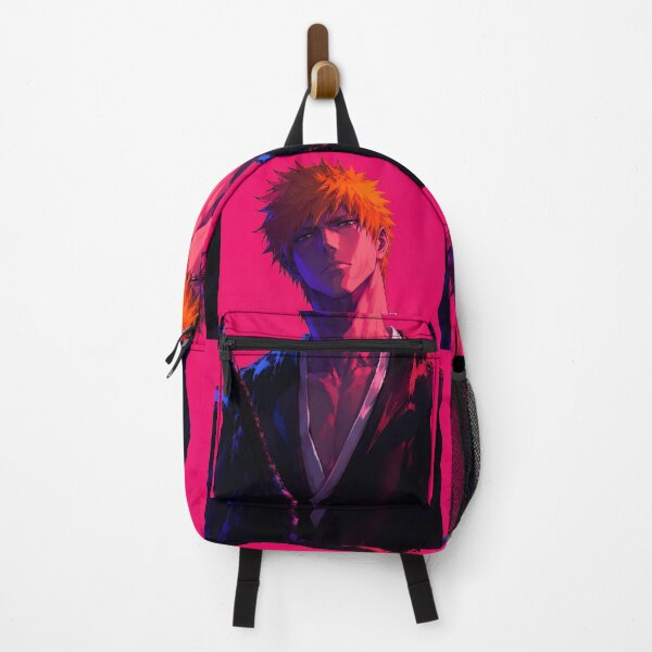 Item preview, Ichigo | Neon Orange-Haired Samurai Warrior | Dark Anime Aesthetic | Cyberpunk Digital Art Print designed and sold by Dyan4.