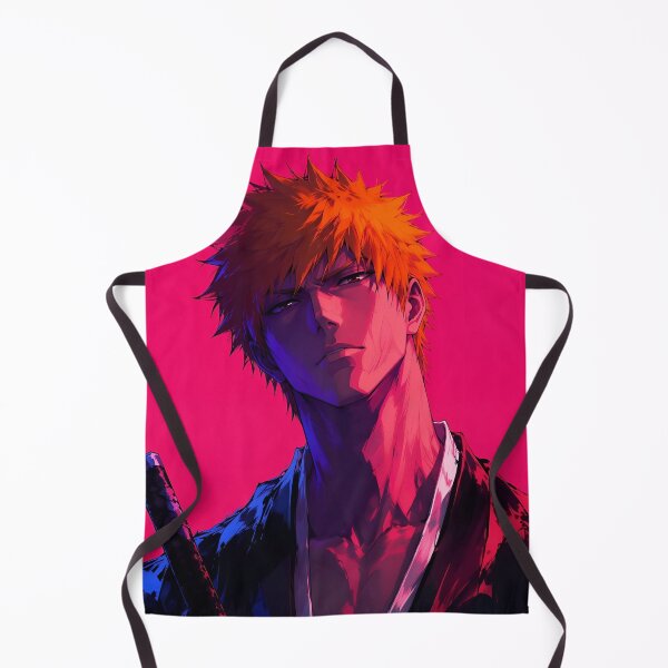 Item preview, Ichigo | Neon Orange-Haired Samurai Warrior | Dark Anime Aesthetic | Cyberpunk Digital Art Print designed and sold by Dyan4.