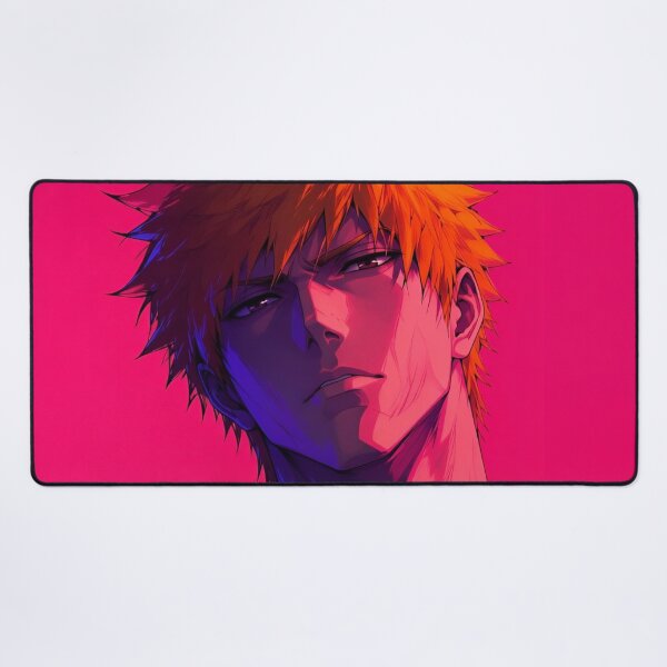 Item preview, Ichigo | Neon Orange-Haired Samurai Warrior | Dark Anime Aesthetic | Cyberpunk Digital Art Print designed and sold by Dyan4.