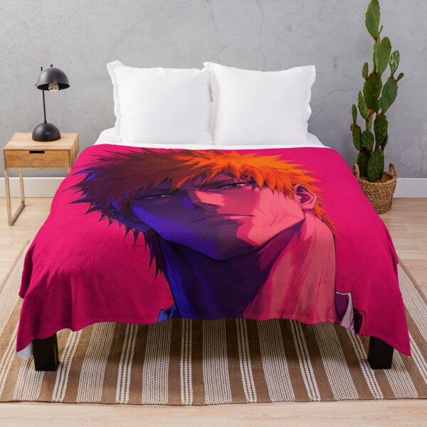 Item preview, Ichigo | Neon Orange-Haired Samurai Warrior | Dark Anime Aesthetic | Cyberpunk Digital Art Print designed and sold by Dyan4.