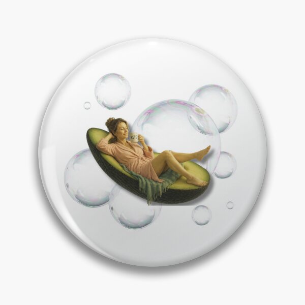 Item preview, Woman Relaxing in Avocado Boat with Bubbles|Keto designed and sold by Inka Moon Design.