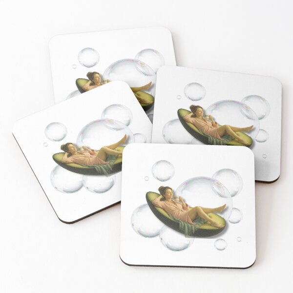 Item preview, Woman Relaxing in Avocado Boat with Bubbles|Keto designed and sold by Inka Moon Design.