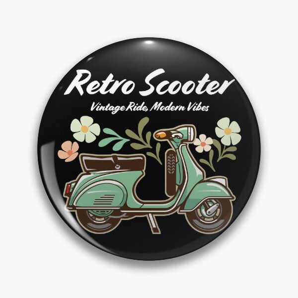 Item preview, Candy Color Retro Scooter - Vintage Motor Scooter Illustration_GREEN_BK designed and sold by AckeeWolf.