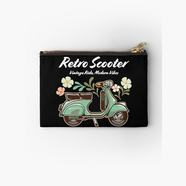 Item preview, Candy Color Retro Scooter - Vintage Motor Scooter Illustration_GREEN_BK designed and sold by AckeeWolf.