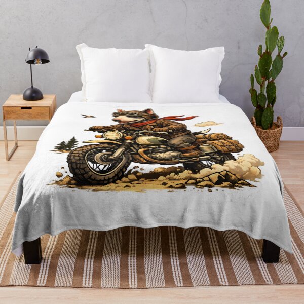 Item preview, Retro Motorcycle Adventure with a Bull Terrier designed and sold by Daily Quirk.
