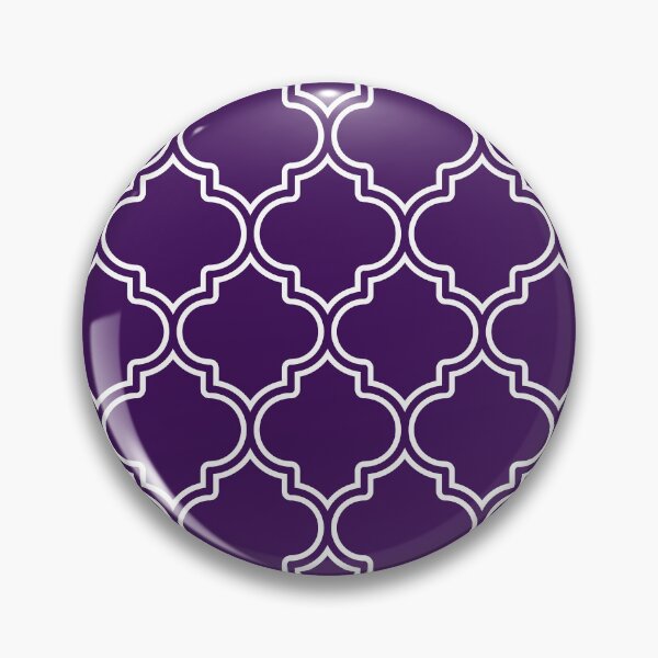 Item preview, Moroccan Vintage Quatrefoil Pattern In Purple And White designed and sold by DEC02.
