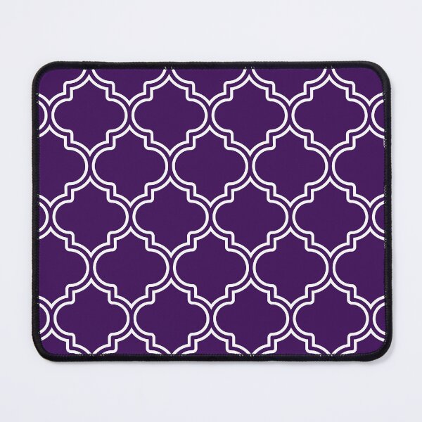 Item preview, Moroccan Vintage Quatrefoil Pattern In Purple And White designed and sold by DEC02.