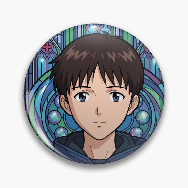 Item preview, Shinji Ikari Neon Genesis Evangelion Gothic Hoodie Glass Portrait designed and sold by mildaclairmo.