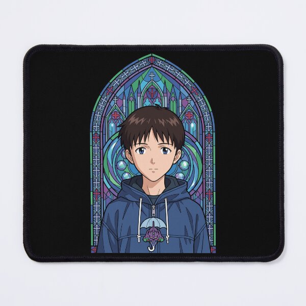 Item preview, Shinji Ikari Neon Genesis Evangelion Gothic Hoodie Glass Portrait designed and sold by mildaclairmo.