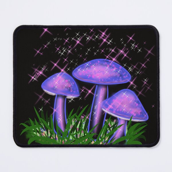 Item preview, Purple Glowing Mushrooms designed and sold by Nightflyer Art.