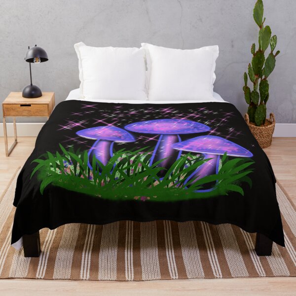 Item preview, Purple Glowing Mushrooms designed and sold by Nightflyer Art.