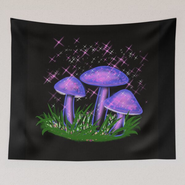 Item preview, Purple Glowing Mushrooms  designed and sold by Nightflyer Art.