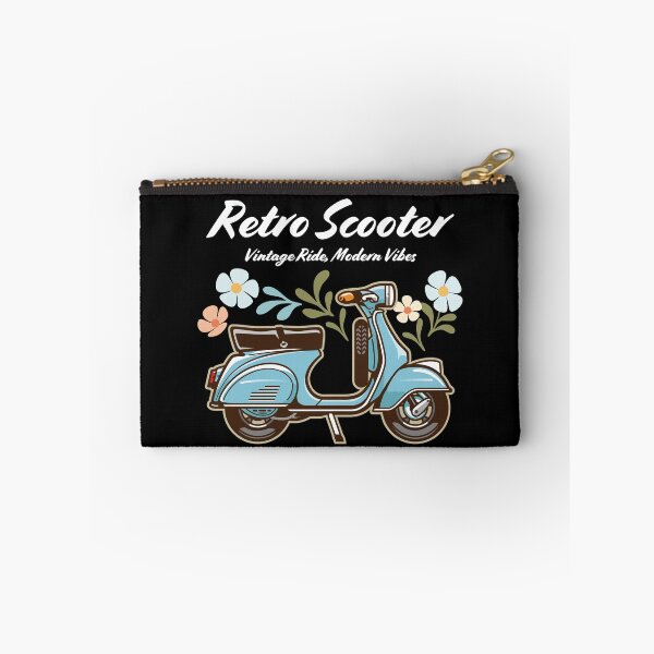 Item preview, Candy Color Retro Scooter - Vintage Motor Scooter Illustration_BLUE_BK designed and sold by AckeeWolf.