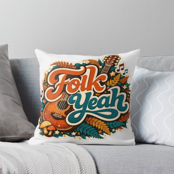 Item preview, Folk Yeah Retro Groovy Acoustic Music Art Sticker designed and sold by ShopAndFun.