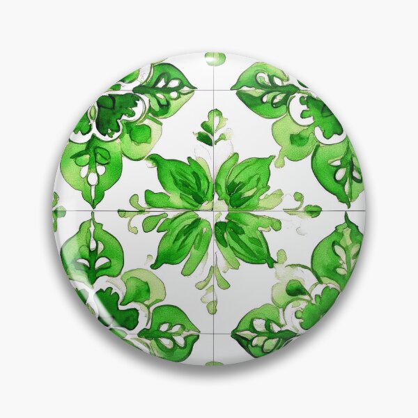 Item preview, Portuguese Azulejo Watercolor-Style Vintage Tile Design Art designed and sold by DEC02.