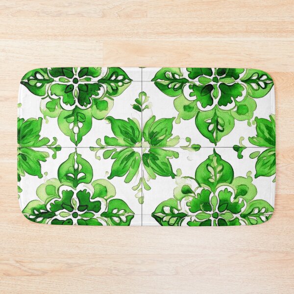 Item preview, Portuguese Azulejo Watercolor-Style Vintage Tile Design Art designed and sold by DEC02.