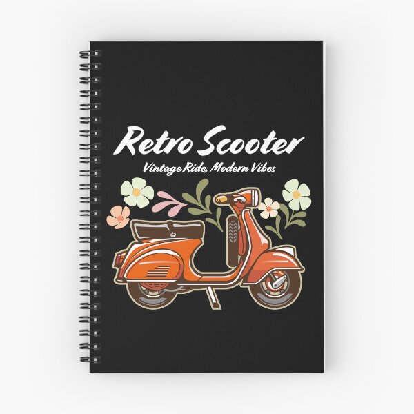 Item preview, Candy Color Retro Scooter - Vintage Motor Scooter Illustration_RED_BK designed and sold by AckeeWolf.