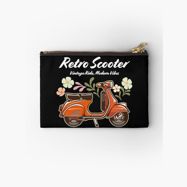 Item preview, Candy Color Retro Scooter - Vintage Motor Scooter Illustration_RED_BK designed and sold by AckeeWolf.