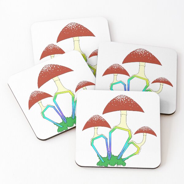 Item preview, Geometric mushrooms designed and sold by Sol Nox Creative.