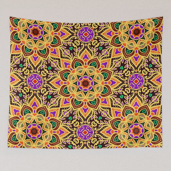 Item preview, Yellow And Purple Mexican Tile Pattern Art Designs designed and sold by DEC02.
