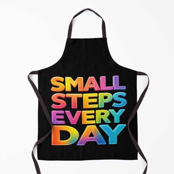Item preview, Small Steps Every Day Colorful Motivational Typography designed and sold by MAJCO-ART.