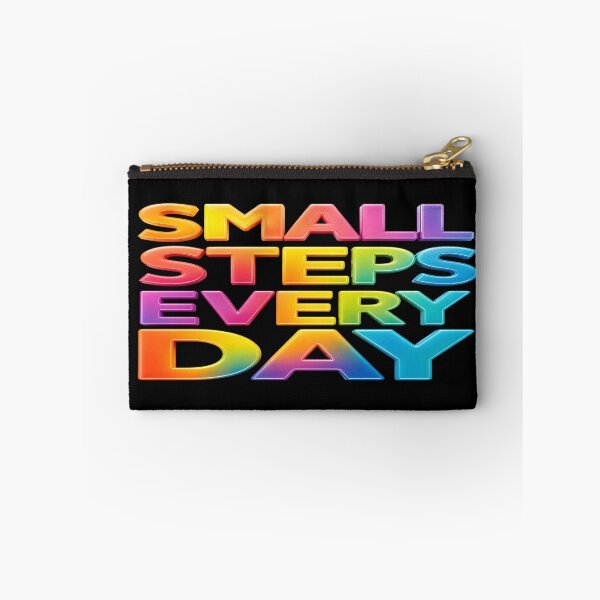 Item preview, Small Steps Every Day Colorful Motivational Typography designed and sold by MAJCO-ART.